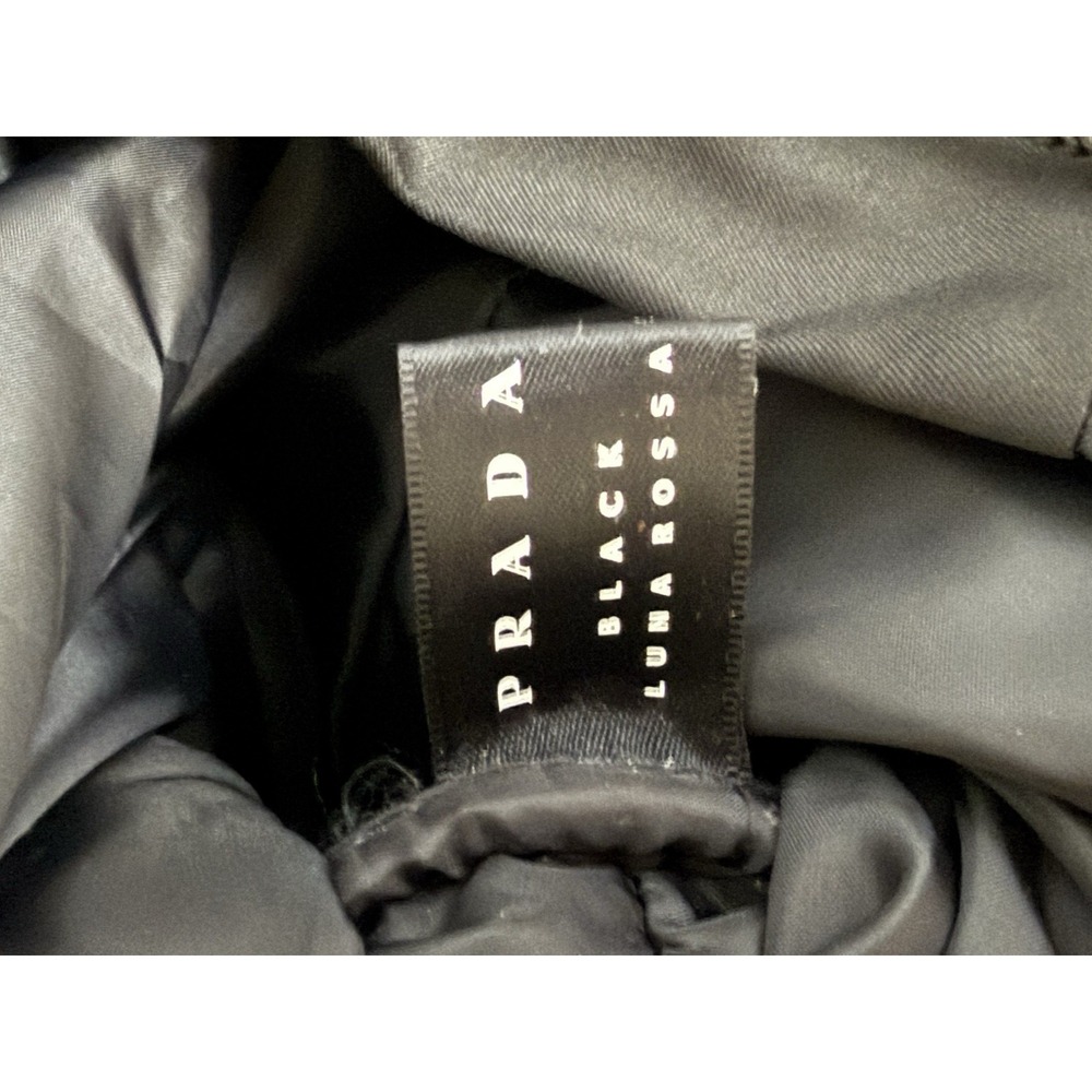 Prada Luna Rossa Black Drawstring Pull String Bucket Sailing Bag Backpack - Picture 5 of 6